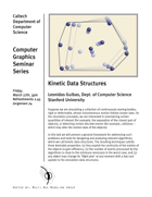 Leo Guibas talk announcement